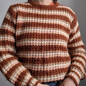 Vintage striped pullover sweatshirt